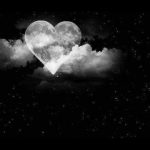 Black night sky clouds heart moon iphone phone background background lock screen - # backdrop #Black #cloud #Hart #iPhone #lock