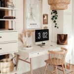 Bureau blanc - Wit bureau in een werkruimte - Scandi boerderijstijl - Winkelen ... #blanc #boerderijstijl #Bureau