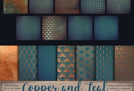 Copper teal backgrounds