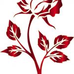 Crimson Rose Silhouette No Background by GDJ