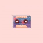 Cute Aesthetic Transparent Space Planets Nostalgia Cassette Phone Wallpaper Doodle Drawing by Poyura