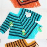 Now check out this Crochet Baby Dress Patterns that look so cute in the picture and also very easy to design. Only you will be needed orange and brown wool or yarn to complete this project. How cute and lovely images are also made on this beautiful baby dress that is making it more attractive and eye-catchy. There are two more designs and colors available for this baby dress below. So just get the pattern fast and learn how to make it with few supplies of yarns. #croc