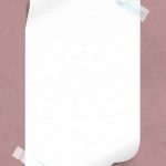 Blank white paper taped on pink background vector