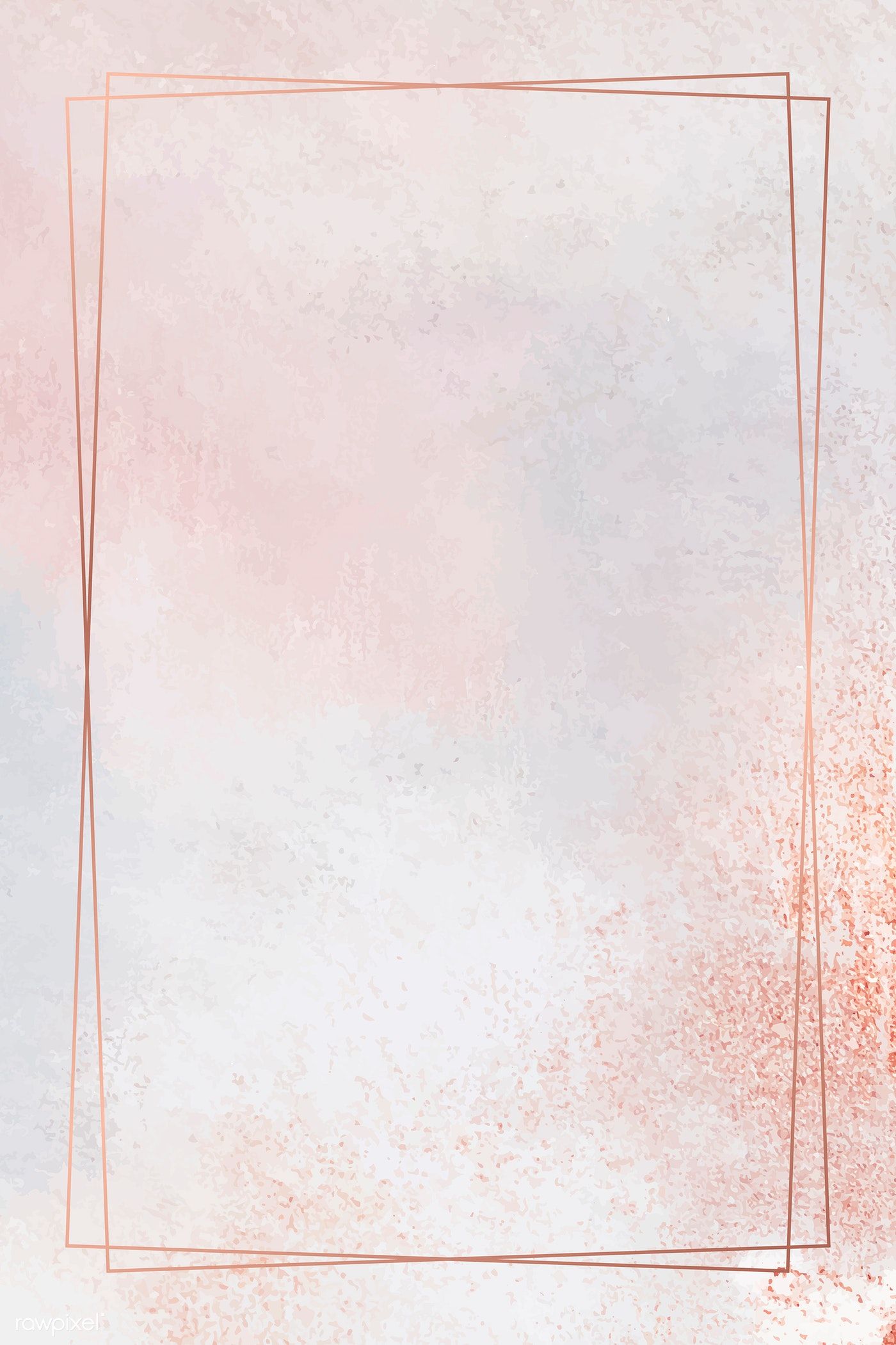 Rectangle copper frame on pastel background vector | premium image by rawpixel.com / NingZk V.