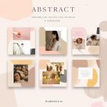 Beautiful post for Instagram Abstract style! Trendy template for your story promote. All template in photoshop file, format PSD.  You will get:  - 6 stylish social media template - Format PSD - Watercolor background in layer
