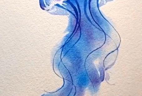 This cute jellyfish is coming to life with our Paul Rubens Glitter/Metallic Portable Watercolor set👉Shop the watercolor set at www.paperhouse.me💝Get $3 with code