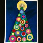 Kandinsky inspired Christmas art project for kids! #christmascrafts