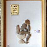 Kiesel-Kunst - Denker auf dem Klo mit lustigen Badezimmerzitaten - unhöfliche Kunst - lustige Kunst - Hauptdekor-Geschenk,  #badezimmerzitaten #denker #kiesel #kunst