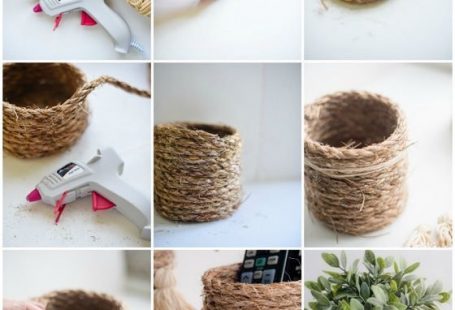 DIY Aufbewahrungskorb selber machen - Wohndeko Ideen mit Natrumaterialien