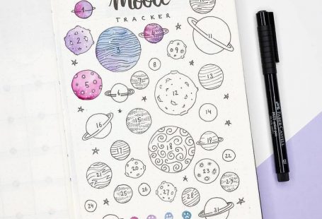 Mood tracker of the month! I quite like the purple and pink blend in this theme. They might be my two new favorite colors in my bullet…