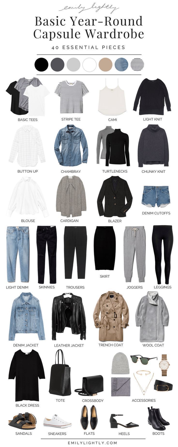 My Basic Year-Round Capsule Wardrobe - Emily Lightly // ethical style, sustainable style, slow fashion, minimalist style