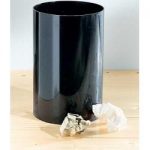 Kartell Abfallbehälter schwarz, Designer Gino Colombini, 38 cm KartellKartell