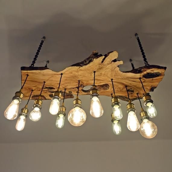 My Blog | Olivenholz Kronleuchter Edison Glühbirnen moderne Künstlerlampe | Etsy - Holz DIY Ideen - My Blog