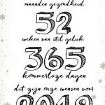 Originele Nieuwjaarskaart 12 maanden gezondheid