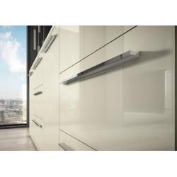 Kommode Siumu 12, Farbe: Beige / Beige Hochglanz - 85 x 107 x 45 cm (H x B x T) Steinersteiner