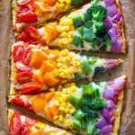 Regenbogen-Blumenkohl-Krusten-Pizza-Rezept #carbpizza #blumenkohlpizza #lowcarb #gesunde #brokkoli