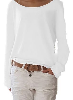 Ronde Neklijn Plain Ruim Regelmatig Truien