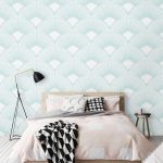 Scallop Geometric Pattern Wallpaper / Simple Removable Wallpaper / Geometric Wall Mural / Geometric Wallpaper - CM012, #CM012 #Geometric #Mural #pattern