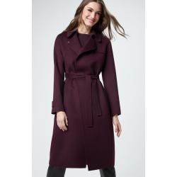 Schurwoll-Mantel mit Kaschmir in Bordeaux windsorwindsor