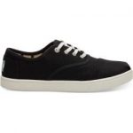 Toms Schuhe Schwarze Canvas Cupsole Cordones Sneaker Für Damen - Größe 39 TomsToms