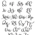 Vintage Alphabet auf weißem Hintergrund. Handgezeichnete Kalligraphie