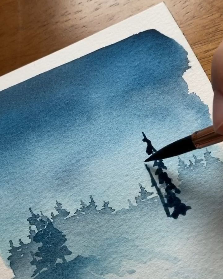 Learn how to paint gorgeous night skies like this in my Skillshare class!