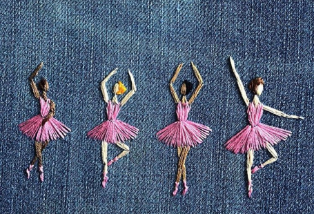 #artprocess #ballerinas #ballet #Dance #Embroidery