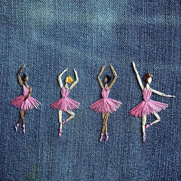 #artprocess #ballerinas #ballet #Dance #Embroidery 