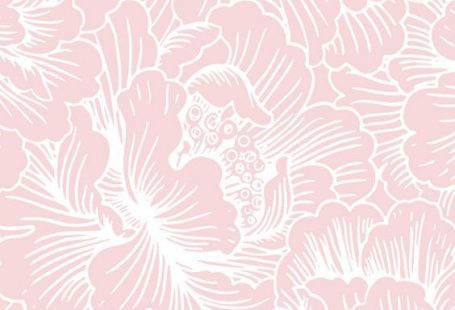 Image for CandyShell Inked by Speck Wallpaper - FreshFloral Pink/River Blue: