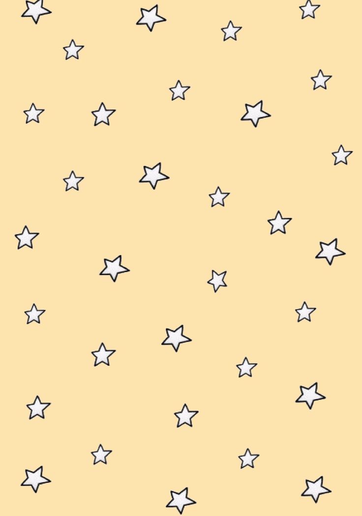 minimalist stars wallpaper with pastel yellow background