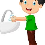 vector illustration of boy washing his hands on a white background. Download a Free Preview or High Quality Adobe Illustrator Ai, EPS, PDF and High Resolution JPEG versions. ID #4444026.