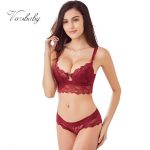 Bra Style: Push UpStrap Type: Adjusted-strapsMaterial: PolyesterMaterial: COTTONPattern Type: SolidModel Number: V001SPGender: WomenDecoration: LaceCup Shape: Three Quarters(3/4 Cup)Closure Type: Back ClosureItem Type: Bra & Brief SetsSupport Type: Underwire