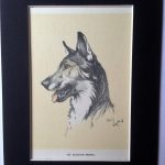 ALSATIAN GERMAN SHEPHERD signed mounted vintage 1928 Cecil Aldin dog plate print Unique gift Christmas, Birthday, Thanksgiving present
