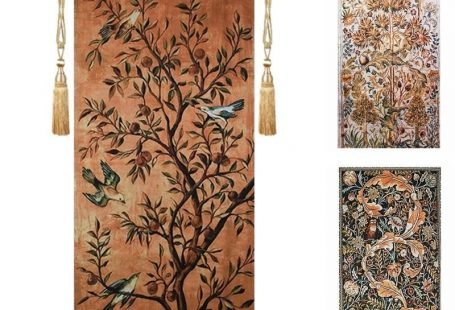 Belgian Art Tapestry European Style Living Room Hallway Background Decoration Wall Hanging Canvas Art Auspicious Bird Home Decor