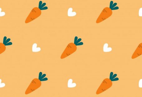 Carrot Pattern With Orange Background