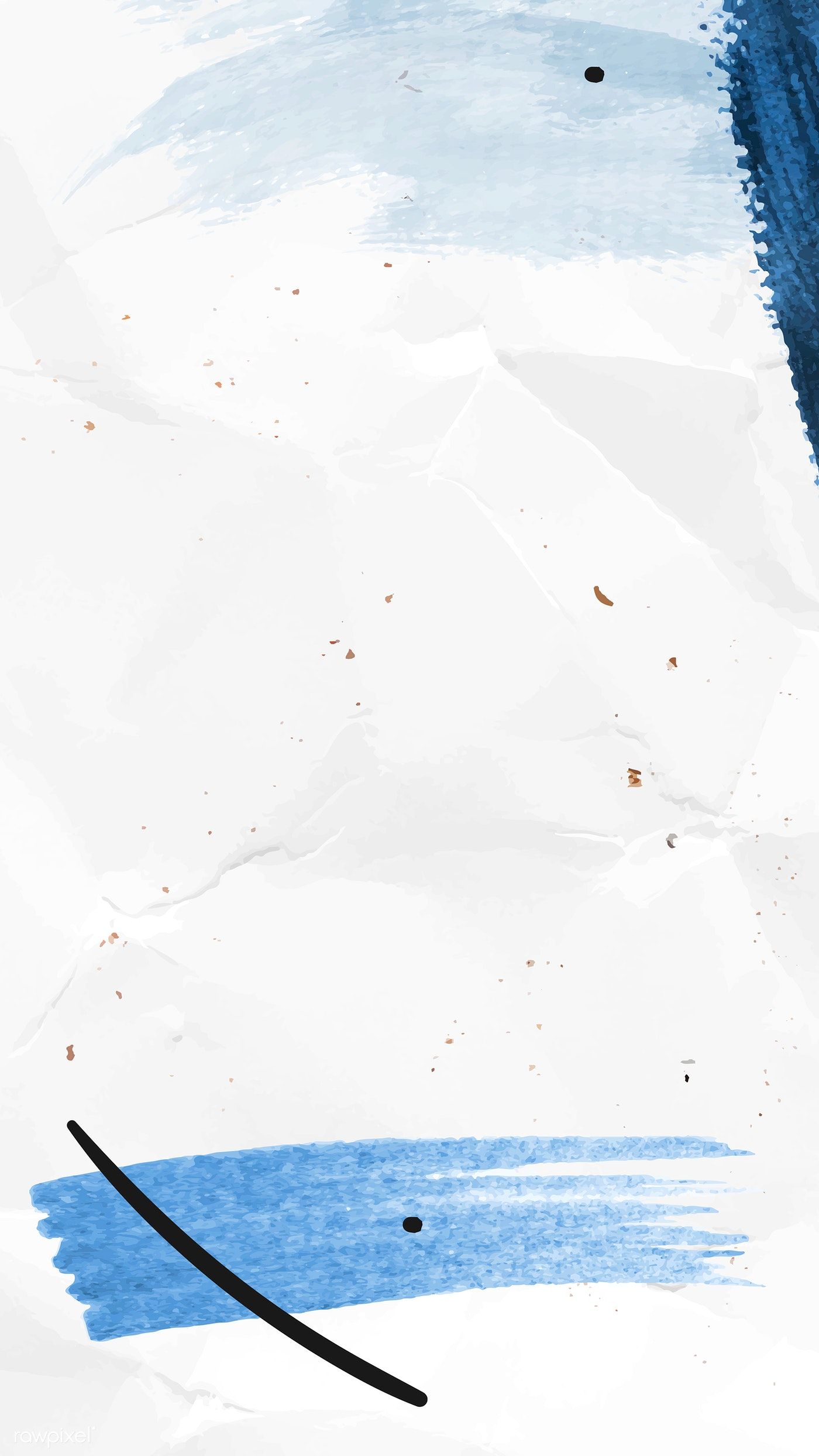Blue brushstroke on a crumpled paper background vector | premium image by <a href=