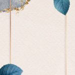 Gold frame with foliage pattern mobile phone wallpaper vector