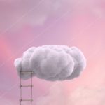 Ladder to the Clouds Backdrop Background / Newborn Photography Backdrop / Digital Background for Pho
