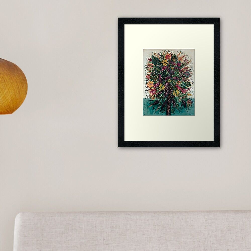 High-quality timber framed print with perspex face. Exhibition quality box or flat frame styles. Available in multiple sizes and colors. Arrives ready to hang. Additional sizes are available. Les Grappes de Raisinby french artist, Seraphine LouisIn the naive, or primitivism stylePart of my favourite artists collection.