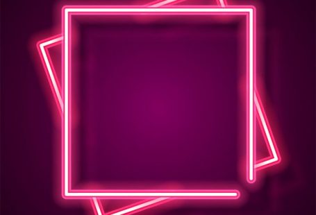 Premium Vector | Square neon banner.