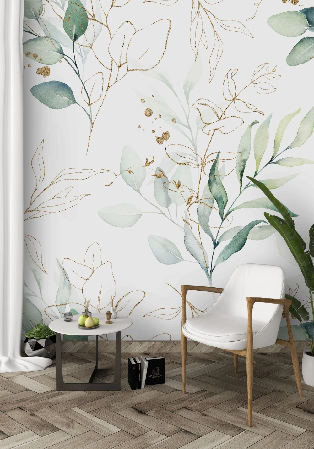 Self Adhesive Eucalyptus Leaves and Branches Removable Wallpaper – CostaCover