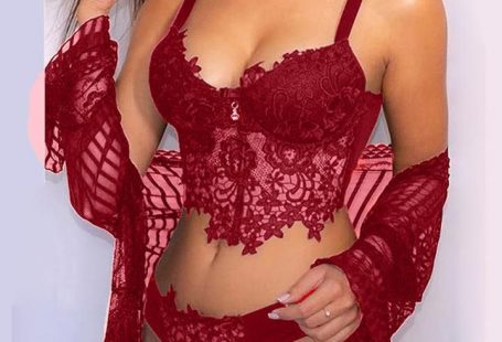 Sexy Women Embroidery Lingerie Plus Size Lace Collar Wireless Bra Sexy
