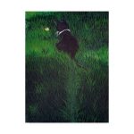 Artist: Jan PanicoSubject: AnimalsStyle: Modern & ContemporaryProduct Type: Gallery-Wrapped Canvas Art This ready to hang, gallery-wrapped art piece features a black and white cat in a dark grassy
