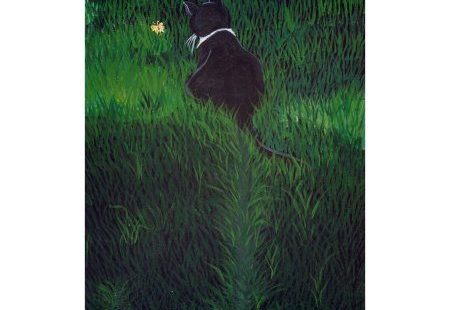 Artist: Jan PanicoSubject: AnimalsStyle: Modern & ContemporaryProduct Type: Gallery-Wrapped Canvas Art This ready to hang, gallery-wrapped art piece features a black and white cat in a dark grassy