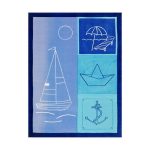 Artist: Pablo EstebanSubject: AbstractStyle: CoastalProduct Type: Gallery-Wrapped Canvas Art This ready to hang, gallery-wrapped art piece features a sailboat, anchor, beach umbrella, and chair in blue. Prominent Colors: Light Blue, Blue Born in Santiago, Chile, Pablo attended Chiles University of Antofagastas Graphic Design Program from 1983 to 1985 and the Painter and Design Program at the Art School of Valparaiso from 1985 to 1988. He started his career as an art teacher in 1985 and changed career paths in 1989, to work as a textile designer