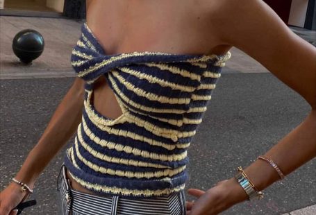 Vacation Sexy Stripes Sweaters Tube Top Vest Top - L / Sapphire Blue Yellow Stripe