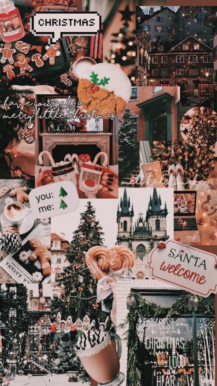 kreative collage weihnachtsbilder hintergrund handy kostenlose bilder handy wallpaper herunterladen festliche stimmung