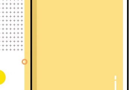 Yellow creative minimalist geometric interesting meb style background