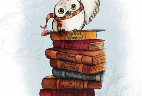 Tanti libri vintage, gufo di colore bianco, sfondi più belli del mondo