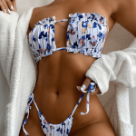 Animal Butterfly Printed Tie Tube Strapless Bikini Beach Swimwear for Women Color: Blue,Pink Material: Polyamide Pattern Type: Animal Scene: Beach Season: Summer Style: Casual Precise details: Description: Color:Blue,Pink Material:Polyamide Pattern Type:Animal Scene:Beach Season:Summer Style:Casual Package Included: 1*Top 1*Panty Style Casual Pattern Type Animal Color Blue,Pink Season Summer Material Polyamide Scene Beach (n/a)